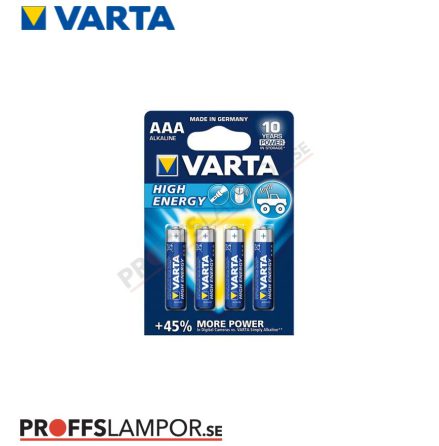 Alkaliskt batteri AAA/LR03 Varta High Energy 4 pack