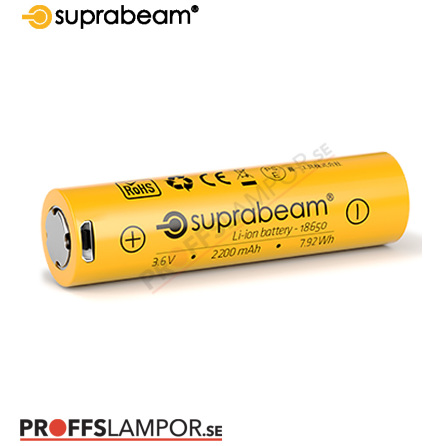 Tillbehr Batteri Suprabeam 18650 2200mAh Micro USB