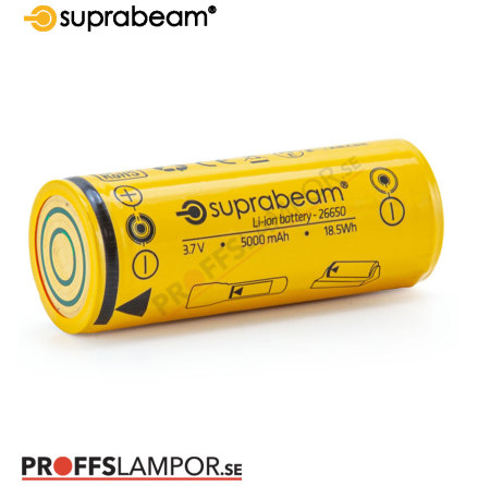 Tillbehr Batteri Suprabeam 26650 5000 mAh