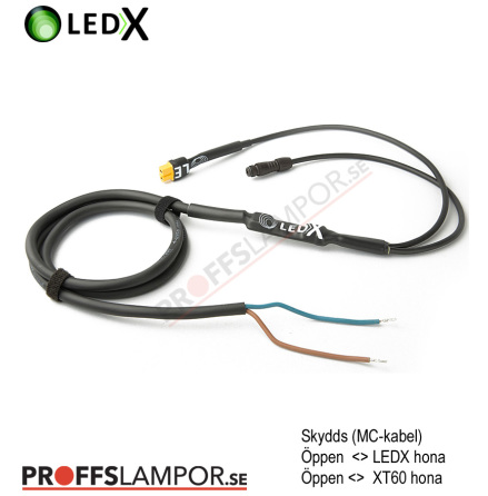 Tillbehör Skyddskabel LEDX MC-kabel 2 lampor