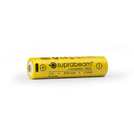 Tillbehr Batteri Suprabeam 18650 3000mAh USB-C (M6r/M6xr)